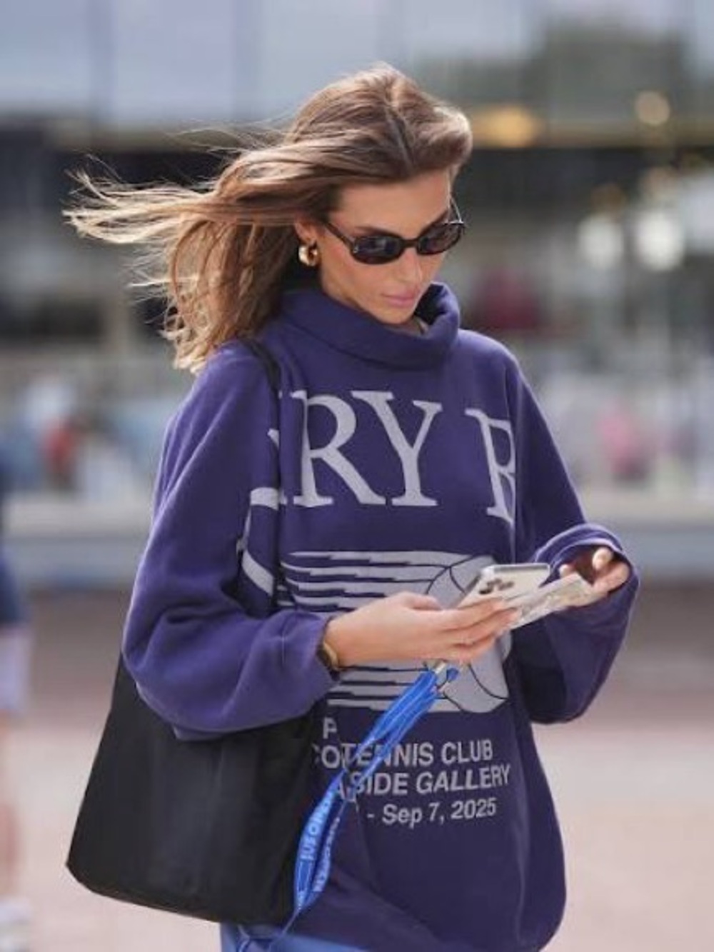 Dairy Boy The Diana Roll Neck Purple sweatshirt